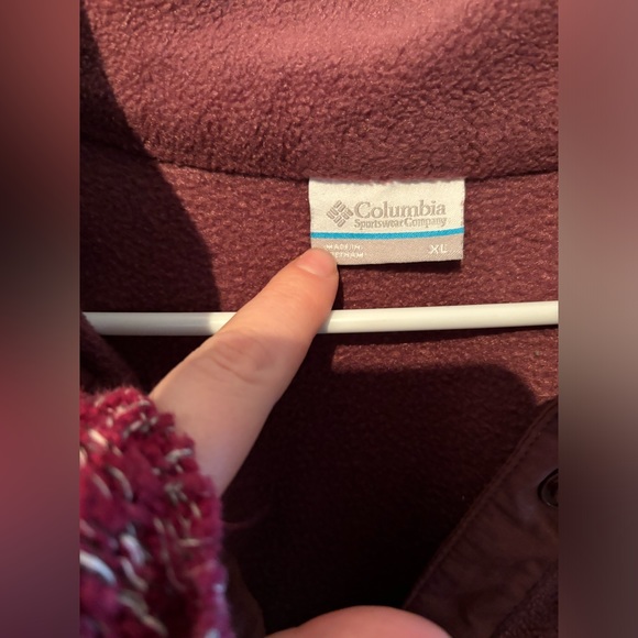 Columbia Women's Benton Springs Snap-Front Fleece Pullover (Malbec/Pink) - XL - Picture 4 of 5